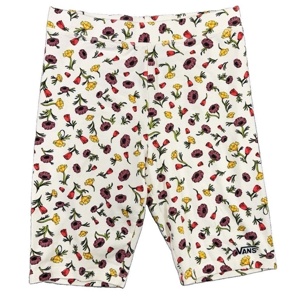 VANS Women's Floral Pull On Shorts Flying Flower Size Sm Preppy Comfort